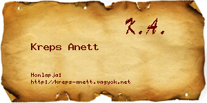 Kreps Anett névjegykártya